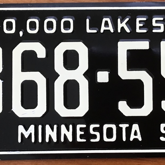 Vintage 1953 Minnesota State License Plate Bicycle Metal Mini - Picture 9 of 9